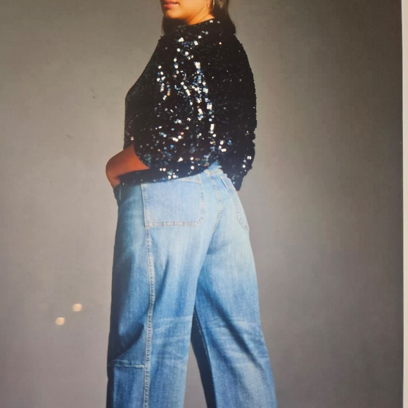 ANTHOLOGY - NWTs Kenna Mid Rise Barrel Jean by Pilcro Petite 32 - Picture 8 of 8